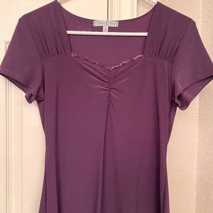 Vintage Suzie Size Large Purple Short Sleeve Top